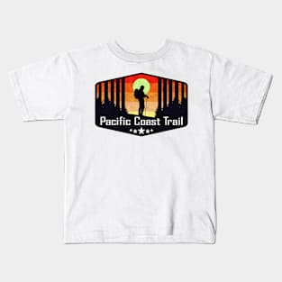 Pacific Coast Trail California Oregon Washington Hiking Hike Hiker Kids T-Shirt